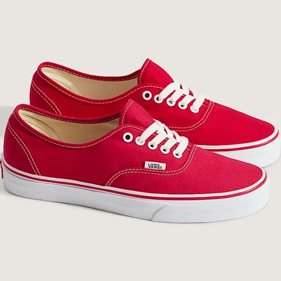 Vans Authentic Red Classics Shoe - Picture 1 of 5